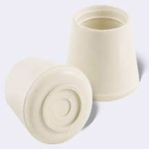 SHEPHERD 9122 1-1/8" WHITE RUBBER NON SKID LEG TIPS (4CD)