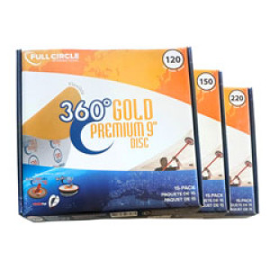 FULL CIRCLE 360GOLD 220 9" SANDING GOLD DISC 220 GRIT 15-PACK