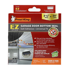 FROST KING  EZ20BK SELF-STICK GARAGE DOOR SWEEP