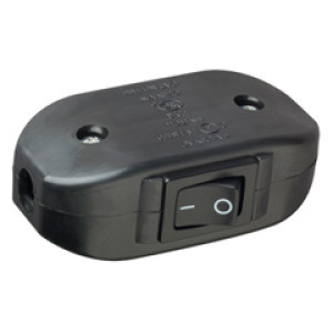 PASS & SEYMOUR  5406BKCC10 HEAVY DUTY CC FEED THRU CORD SWITCH BLACK