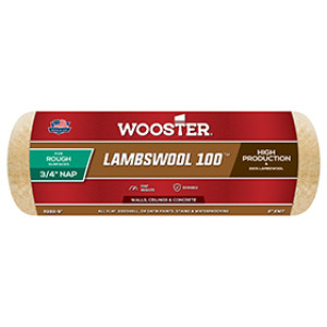 WOOSTER R292 9" X 3/4" LAMBSWOOL 100 NATURAL 100% LAMBSWOOL ROLLER COVER