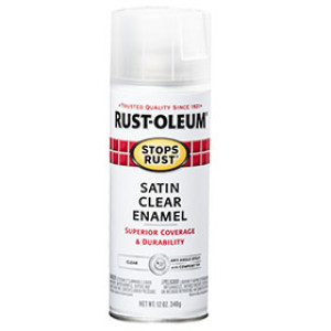 RUST-OLEUM STOPS RUST 285092 12 OZ SATIN CLEAR ENAMEL SPRAY PAINT