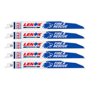 LENOX 20374 650R5 6" X 3/4" 10/14TPI FIRE & RESCUE RECIPROCATING SAW BLADE 5PK
