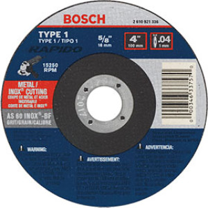 BOSCH TCW1S400 4" X.040 X 5/8" METAL CUTOFF
