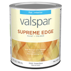 VALSPAR 31002.005 SUPREME EDGE FLAT PASTEL INTERIOR PAINT & PRIMER