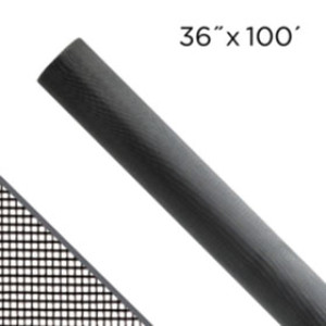 NEW YORK WIRE FCS9180M 36" X 100' BLACK ALUMINUM SCREEN WIRE (18 X 16 MESH)