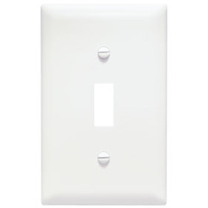 PASS & SEYMOUR  TP1WCC100 1-GANG WALL PLATE TOGGLE WHITE