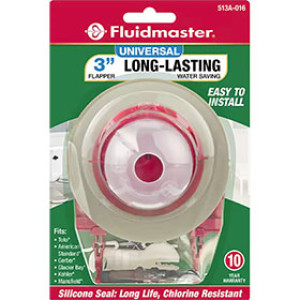 FLUIDMASTER 513A-016-P4 UNIVERSAL 3" ADJUSTABLE WATER SAVING TOILET FLAPPER