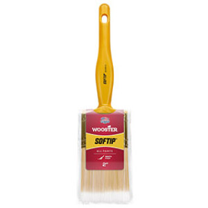 WOOSTER Q3108 2" SOFTIP SOFT WHITE NYLON/GOLD POLYESTER FLAT BRUSH