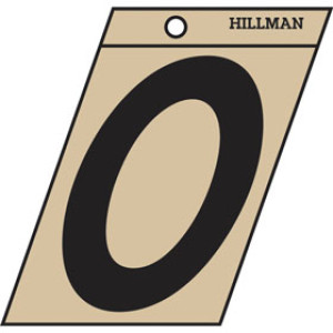 P-T 839428 3" BLACK ON GOLD LETTER O ANGLE-CUT MYLAR SELF ADHESIVE