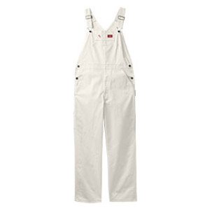 DICKIES A861O0WH4032 40"W X 32" L WHITE PAINTER'S BIB OVERALL