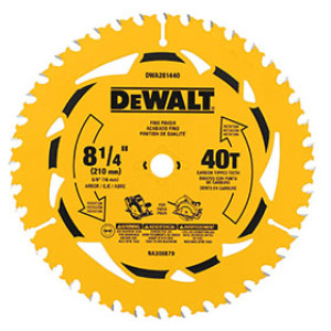 DEWALT DWA281440 8-1/4" 40T SINGLE CIRCULAR SAW BLADE
