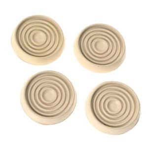SHEPHERD 9167 1-3/4" ROUND SMOOTH RUBBER FURNITURE CUP OFF WHITE (4CD)