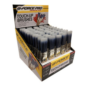 G-FORCE PRO 1" FLAT TOUCHUP BRUSH 100% POLYESTER COUNTER DISPLAY 50PK