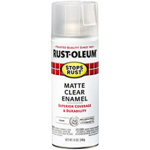 RUST-OLEUM STOPS RUST 285093 12 OZ MATTE CLEAR ENAMEL SPRAY PAINT