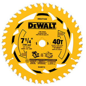 DEWALT DWA271440B10 7-1/4" 40T CIRCULAR SAW BLADE BULK