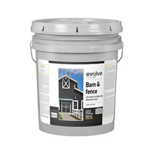 EVOLVE EVBR24-BLACKFLT-5 5GAL EVOLVE BARN & FENCE FLAT BLACK PAINT