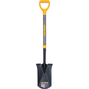 AMES 2540800 14GA GARDEN SPADE ARCHED BLADE D-GRIP FIBERGLASS HANDLE