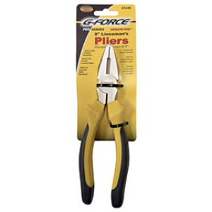 G-FORCE 21242 8" LINESMAN'S PLIERS ERGO GRIP HANDLE