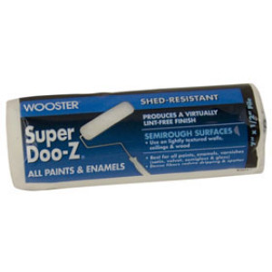WOOSTER R204 7" X 1/2" SUPER DOO-Z SHED-RESISTANT WHITE WOVEN ROLLER COVER