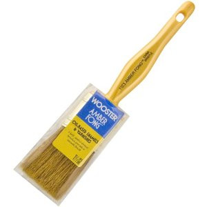 WOOSTER 1123 1-1/2" AMBER FONG SOFT BROWN CHINA BRISTLE FLAT VARNISH BRUSH