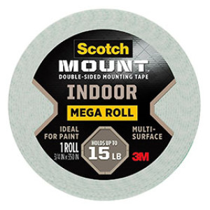 3M 110H-LONG-DC 3/4" X 350" SCOTCH-MOUNT DOUBLE-SIDED MOUNTING TAPE MEGA ROLL
