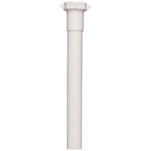 PLUMB PAK PP945W EXTENSION TUBE SLIP JOINT 1 1/4" X 12" PLASTIC WHITE FINISH