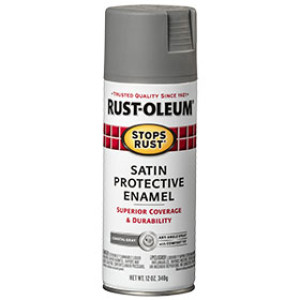 RUST-OLEUM STOPS RUST 312819 12 OZ PROTECTIVE ENAMEL SATIN COASTAL GRAY SPRAY