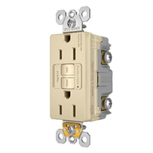 RADIANT 1597TRICCD4 15A GFCI SELF TEST TAMPER-RESISTANT OUTLET IVORY