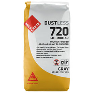MERKRETE 720 50LB GREY DUSTLESS POLYMER-MODIFIED LARGE & HEAVY TILE MORTAR