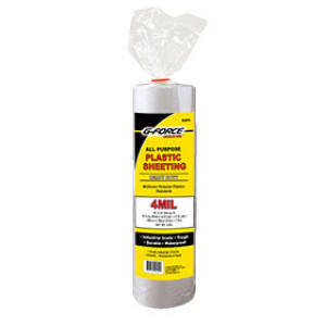 G-FORCE 00254 4 MIL 10' X 25' CLEAR PLASTIC SHEETING