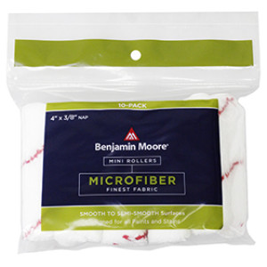 BENJAMIN MOORE U66201-018 4" X 3/8" MICROFIBER MINI ROLLER COVERS 10PK USA