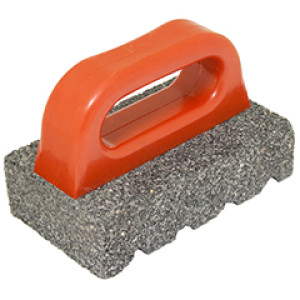 KRAFT CF283 20 GRIT 6" X 3" X 1" FLUTED RUB BRICK W/PLASTIC HANDLE