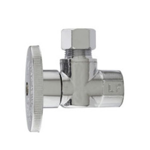 PLUMB PAK PP50PCLF QRTR TURN ANGLE VALVE 3/8" FIP X 3/8" OD LEAD FREE