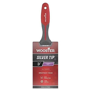 WOOSTER BRUSH G5222-3 SILVERTIP GRIPTECH MAX BEAVERTAIL BRUSH