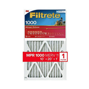 3M 9807-4 FILTRETE 10" X 20" X 1" ALLERGEN DEFENSE AIR FILTER 1000 MPR