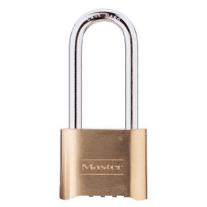 MASTER LOCK 1758DLH 2-1/4" LONG SHACKLE COMBO PDLCK W/RESETTABLE BRASS LOCK