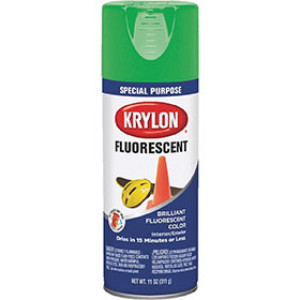 KRYLON K03106888 3106 11 OZ FLUORESCENT GLOSS GREEN SPRAY PAINT