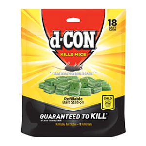 RECKITT & BENCKISER D-CON 98667 MOUSE BAIT STATIONS-6 W/18 REFILLS