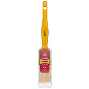 WOOSTER Q3108 1" SOFTIP SOFT WHITE NYLON/GOLD POLYESTER FLAT BRUSH