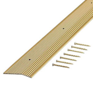 MD BUILDING 79152 1-3/8" X 72" FLUTED CARPET TRIM IN SATIN BRASS