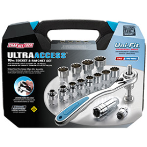 CHANNELLOCK 39100 ULTRA ACCESS SOCKET SET 16 PIECE