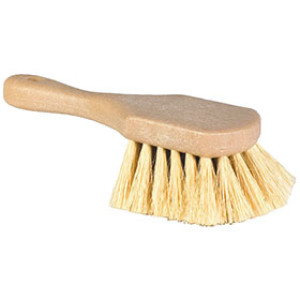 DQB 11670 8" WHITE TAMPICO UTILITY / POT SCRUB BRUSH 2" TRIM POLY BLOCK