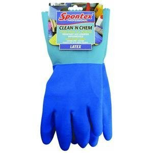 SPONTEX 74042 CHEM & CLEAN LARGE LATEX RUBBER GLOVES