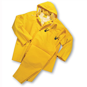 BOSS MANUFACTURING B44035/2XL YELLOW PVC RAINSUIT WITH BIBS 2XL
