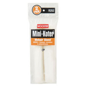WOOSTER R252 6" X 1/4" MINI-KOTER MOHAIR & POLYESTER BLEND ROLLER COVER 2-PACK