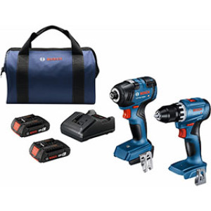 BOSCH GXL18V-27B22 18V 2-TOOL 1/4" IMPACT DRIVER/DRILL COMBO KIT