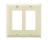 PASS & SEYMOUR  TP262ICC30 2-GANG WALL PLATE 2 DECO WITHOUT LINE IVORY