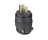 LEVITON 000-515PR-000 15A-125V HEAVY DUTY STRAIGHT BLADE RUBBER PLUG BLACK