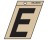 P-T 839408 3" BLACK ON GOLD LETTER E ANGLE-CUT MYLAR SELF ADHESIVE